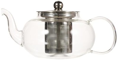 Epinox Cam Bitki Çayı Demliği 600 ml - Çelik Süzgeçli Demlik