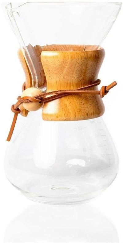 Epinox Cam Dripper Kahve Ekipmanı, 600 ml, 4 cup (Chemex Modeli) - Seçenekler: 400 ml, 600 ml, 800 ml, 1000 ml