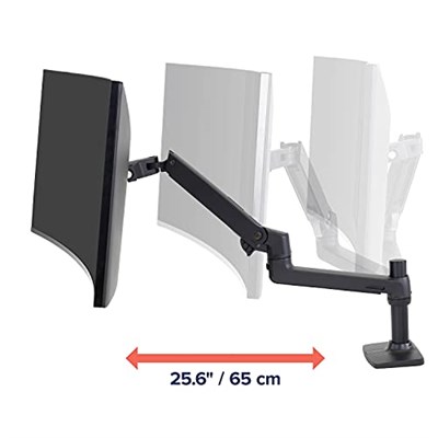 Ergotron - LX Siyah Masa Monitör Kolu, Patentli Sabit Kuvvet Teknolojisine sahip Monitör Montajı, VESA Standardı ile 34 inçe  - Seçenekler: 40 inches, Side by Side, Standart, hohe Säule, 1 monitör....