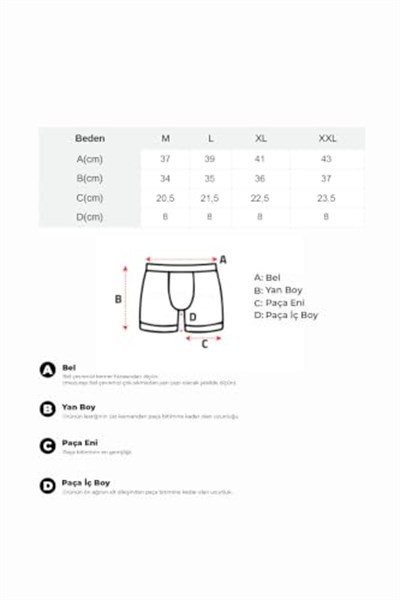 Erkek 3’Lü Renkli Bambu Boxer - 25102