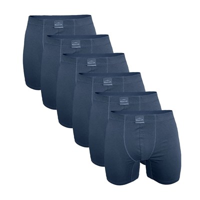 Erkek 6 Lı Pamuk Elastan Uzun Boxer 6M073