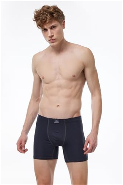 Erkek 6 Lı Pamuk Elastan Uzun Boxer 6M073