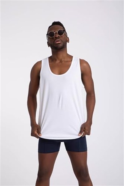Erkek Atlet Loose Fit 2li Beyaz 9225 Blackspade