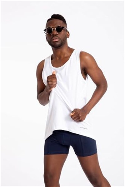 Erkek Atlet Loose Fit 2li Beyaz 9225 Blackspade