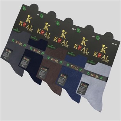 Erkek Bambu Düz Uzun Klasik Yazlık Dikişsiz Çorap 5li Premium Set 40-44