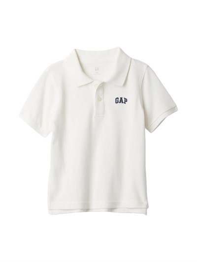 Erkek Bebek Gap Logo Polo Yaka T-Shirt Krem