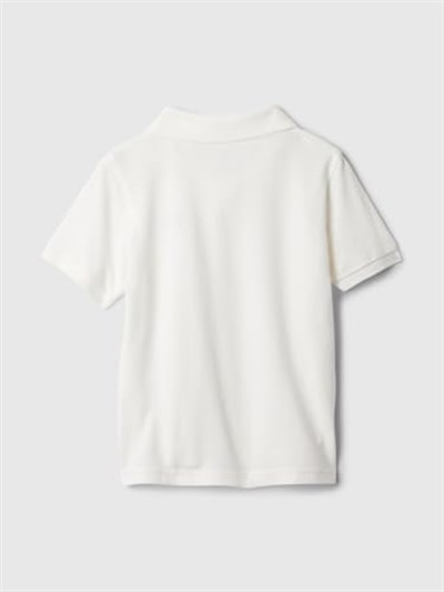Erkek Bebek Gap Logo Polo Yaka T-Shirt Krem