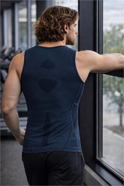Erkek Breathable Mesh Dikişsiz Spor Atlet