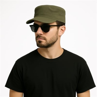 Erkek Castro Şapka Kasket Haki Outdoor Stili Kep Kastro Şapka Unisex