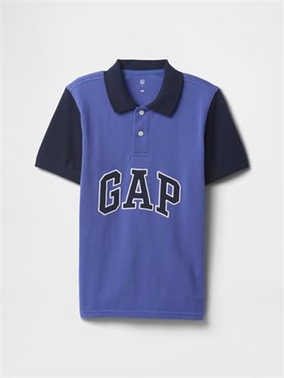 Erkek Çocuk Gap Logo Colorblock Pique Polo Yaka T-Shirt