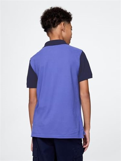 Erkek Çocuk Gap Logo Colorblock Pique Polo Yaka T-Shirt