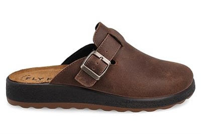 Erkek Ev Terliği 52 722 UL Fly Flot LEATHER MAN SLIPPER 2507-Dark Brown