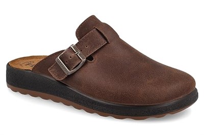 Erkek Ev Terliği 52 722 UL Fly Flot LEATHER MAN SLIPPER 2507-Dark Brown