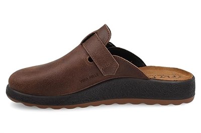 Erkek Ev Terliği 52 722 UL Fly Flot LEATHER MAN SLIPPER 2507-Dark Brown