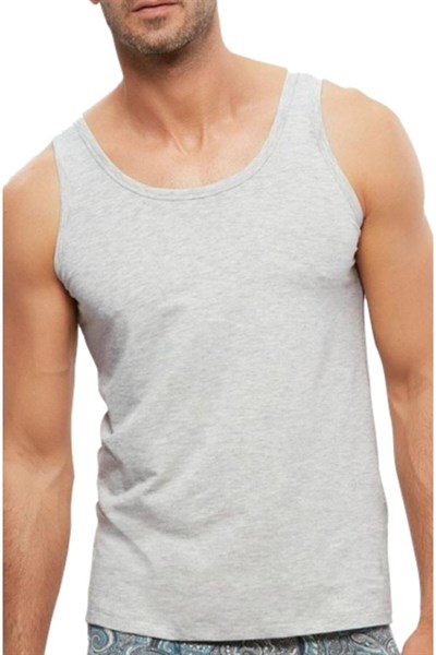 Erkek Gri Pamuklu Cotton Askılı Atlet (Gri/XL)-SL1001-869804SLC26057