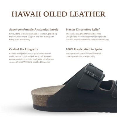 Erkek HAWAII G1043 M Terlik HAWAII G104365 Genuins Apure Black