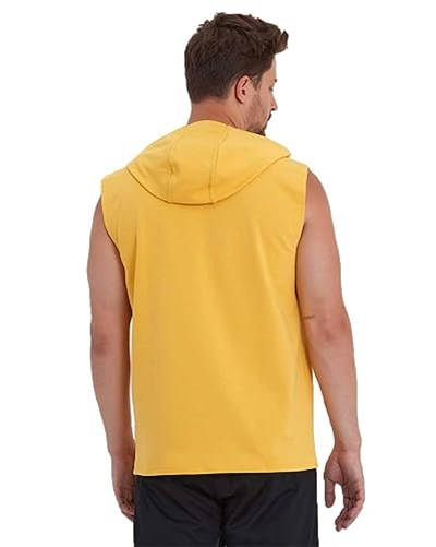 Erkek Kapüşonlu Kanguru Cepli Kolsuz Sweatshirt