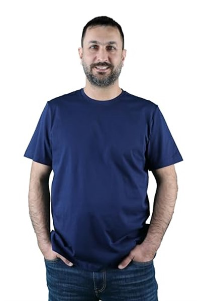 Erkek Koton Bisiklet Yaka Kısa Kollu Tişört