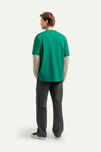 Erkek Oversize Urban Tasarım T-Shirt - Ruuw