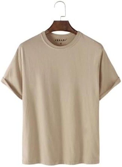 Erkek Regular Fit Düz Pamuklu T shirt