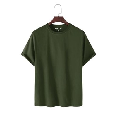Erkek Regular Fit Düz Pamuklu T shirt