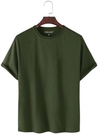 Erkek Regular Fit Düz Pamuklu T shirt