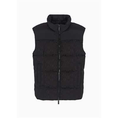 Erkek Regular Fit Kolsuz Dik Yaka Fermuar Kapamalı Siyah Yelek 6DZQL1 ZN5GZ-1200