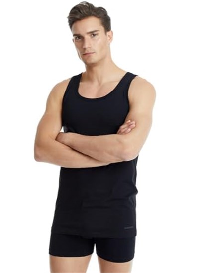 Erkek Tender Cotton Siyah Atlet C8T3N2O9