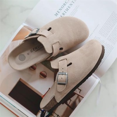 Erkek Terlik RIVA 105495 Genuins VELOUR Taupe