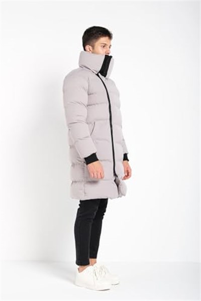 Erkek Uzun Şişme Su ve Rüzgar Geçirmez Kaban Mont | Waterproof -20°Cye Kadar Dayanıklı Polyester Mont - MM-134