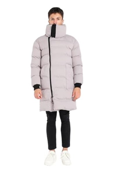Erkek Uzun Şişme Su ve Rüzgar Geçirmez Kaban Mont | Waterproof -20°Cye Kadar Dayanıklı Polyester Mont - MM-134