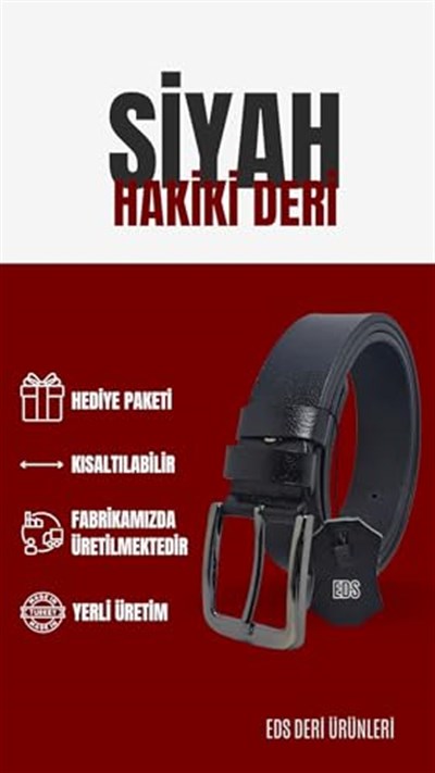 Erkek%100 Hakiki Deri Siyah Kemer