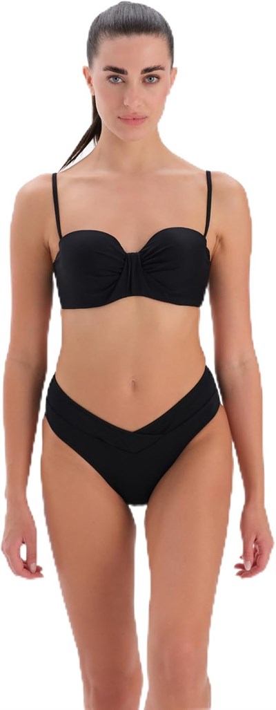 Eros Kadın 3155Bk Straplez Kaplı Bikini, Örme