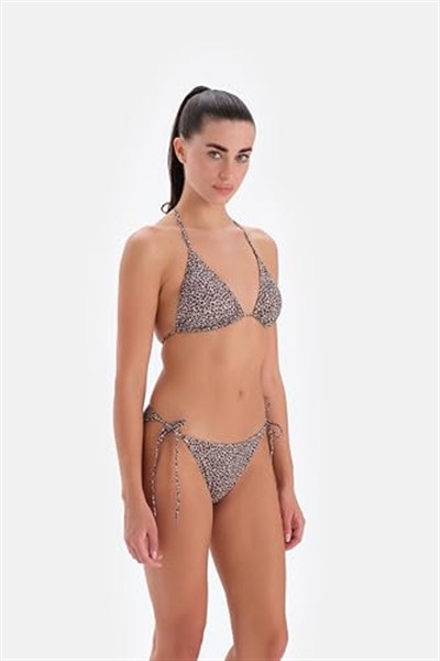 EROS Kaplı Çıkarılabilir askılı Leopar baskılı Balensiz 24SW85135EST Kadın Bikini Takımı