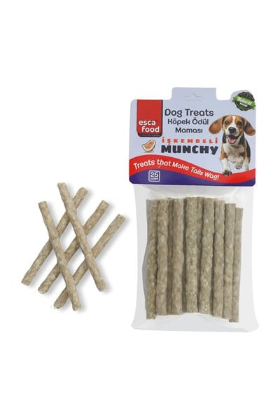 Esca Food Munchy Çubuk İşkembeli 12 Santimetre 8 Gram 25li Köpek Ödül Maması