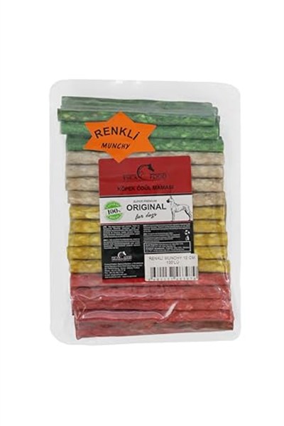 Esca Food Munchy Çubuk Renkli İnce 12 Santimetre 100lü Köpek Ödül Maması