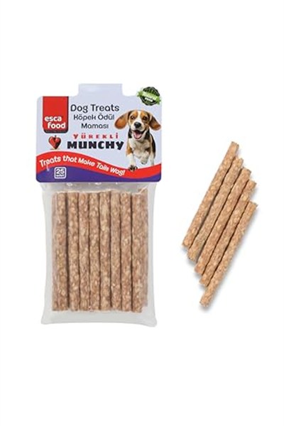 Esca Food Munchy Çubuk Yürekli 12 Santimetre 8 Gram 25li Köpek Ödül Maması