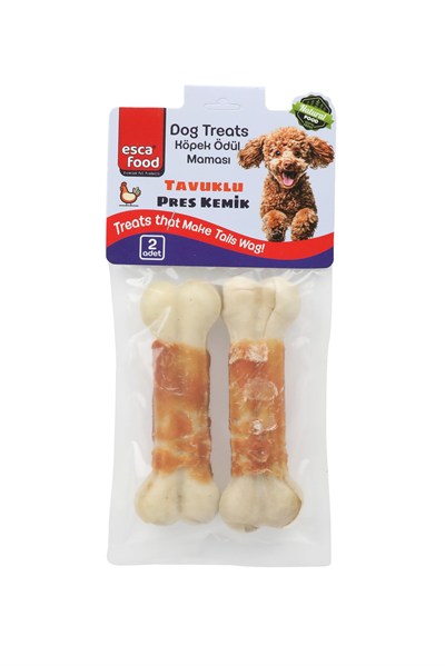 Esca Food Tavuklu Pres Kemik 12,5 Santimetre 2’li 100 Gram Köpek Ödül Maması