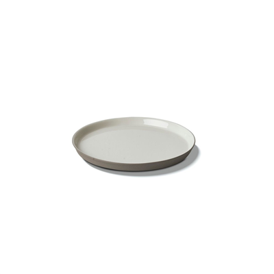 Esma Dereboy El Yapımı Porselen Yuvarlak Pasta Tabağı 16,5 cm Taş Rengi/Nil Yeşili