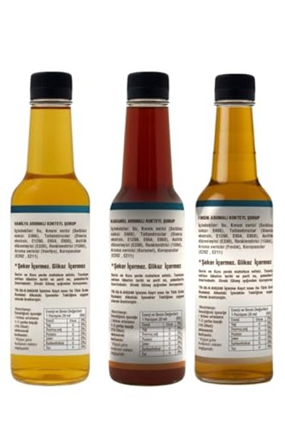 ESPERADO - 3 LÜ KAHVE ŞURUP SETİ - VANİLYA * FINDIK * KARAMEL -ŞEKERSİZ - ZERO - 3 X 250 ML