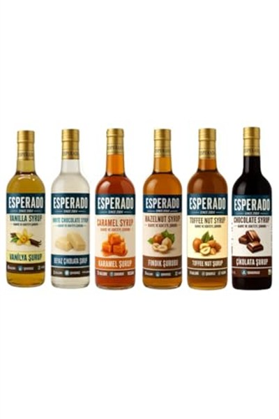 ESPERADO Şekersiz (Sugar Free) 6 Lı Coffee Ekonomık Set - 6 Ad. X 750 ml
