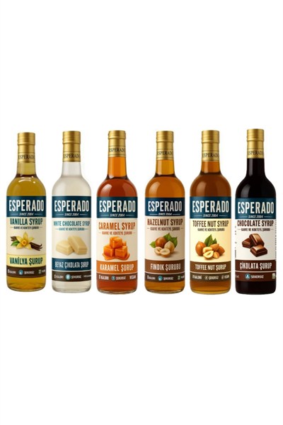 ESPERADO Şekersiz (Sugar Free) 6 Lı Coffee Ekonomık Set - 6 Ad. X 750 ml