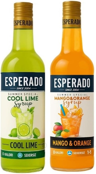 ESPERADO ŞEKERSİZ (SUGAR FREE) Cool Lime - Mango&portakal Konsantre Şurup 1 5 2 Adet X 750 ml