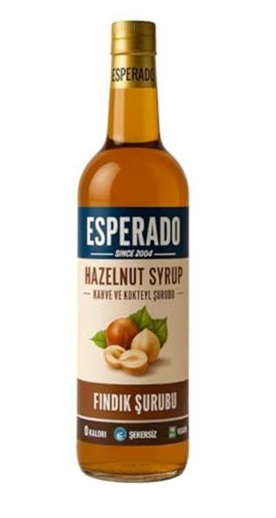 ESPERADO ŞEKERSİZ (Sugar Free) Fındık Aromalı Kahve & Kokteyl Şurubu - 750 ml