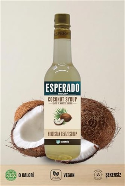 ESPERADO Şekersiz (Sugar Free) Hindistan Cevizi Aromalı Kahve & Kokteyl Şurubu - 750 ml