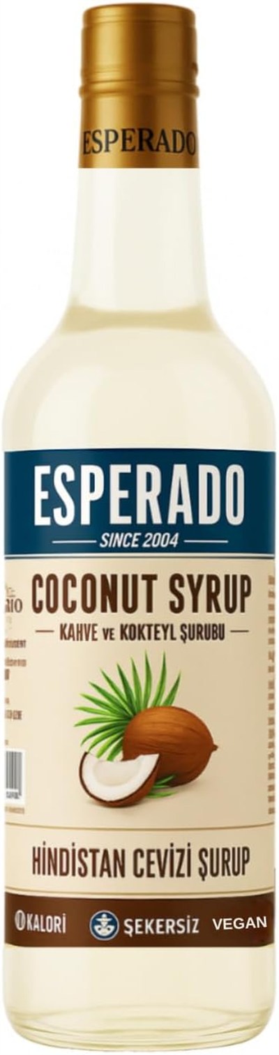 ESPERADO Şekersiz (Sugar Free) Hindistan Cevizi Aromalı Kahve & Kokteyl Şurubu - 750 ml
