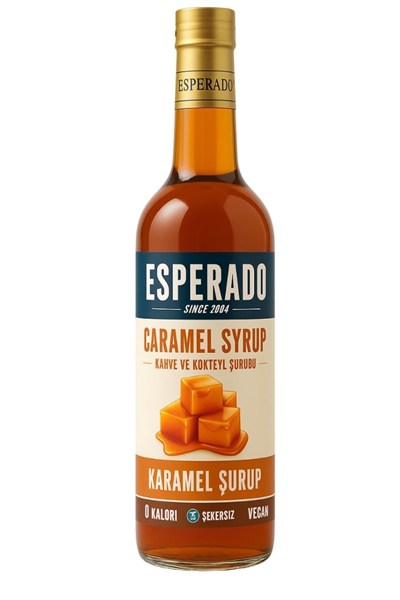 ESPERADO Şekersiz (Sugar Free) Karamel Aromalı Kahve & Kokteyl Şurubu - 750 ml