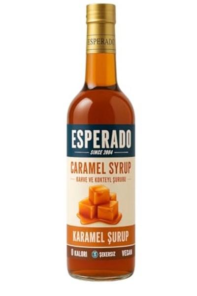 ESPERADO Şekersiz (Sugar Free) Karamel Aromalı Kahve & Kokteyl Şurubu - 750 ml