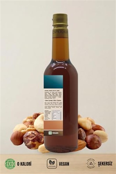 ESPERADO Şekersiz (SUGAR FREE) Toffnut Aromalı Kahve & Kokteyl Şurubu - 750 ml