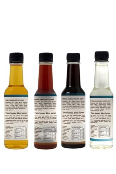ESPERADO Şekersiz (Sugar Free) - Vanilya * Karamel * Beyaz Çikolata * Çikolata 4 Lü Set 250 ml X 4 Ad.